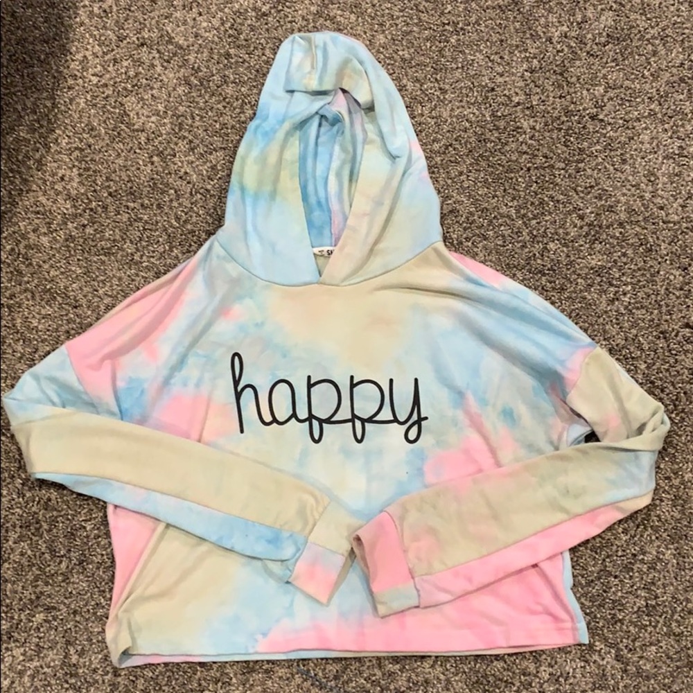Shein happy tie diy sweatshirt